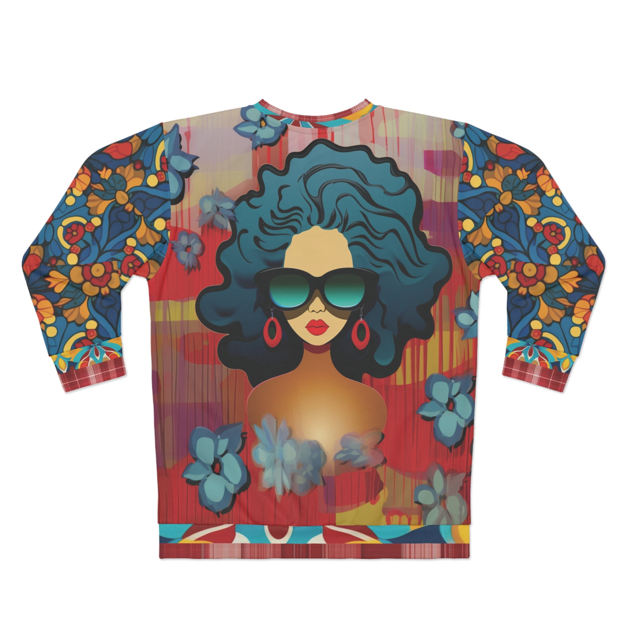 Cool Chick Rojo Hispano Pop Art Sudadera Unisex