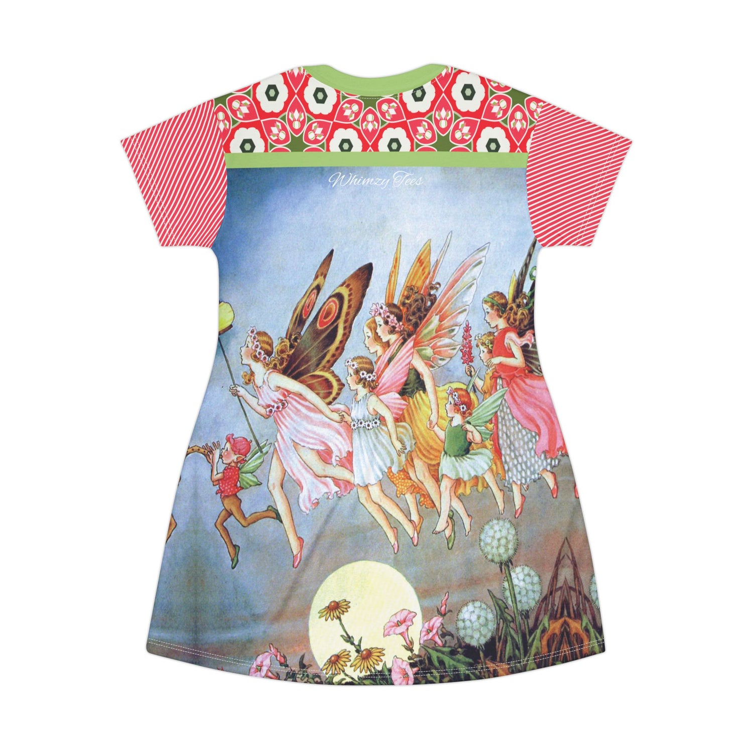 Summer Solstice Fairy Short Sleeve T-Shirt Dress