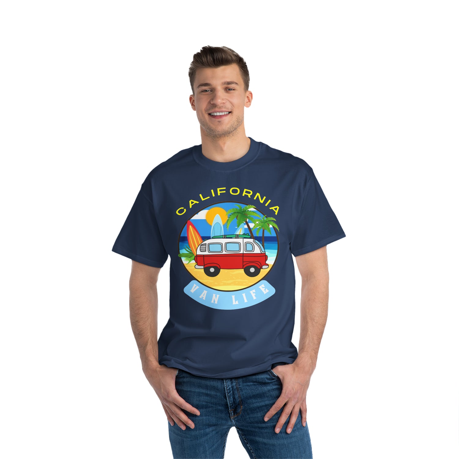 Camiseta de peso pesado Van Life California