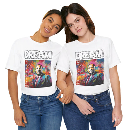 MLK Jr Dream Graffiti Art Unisex Short Sleeve Tee