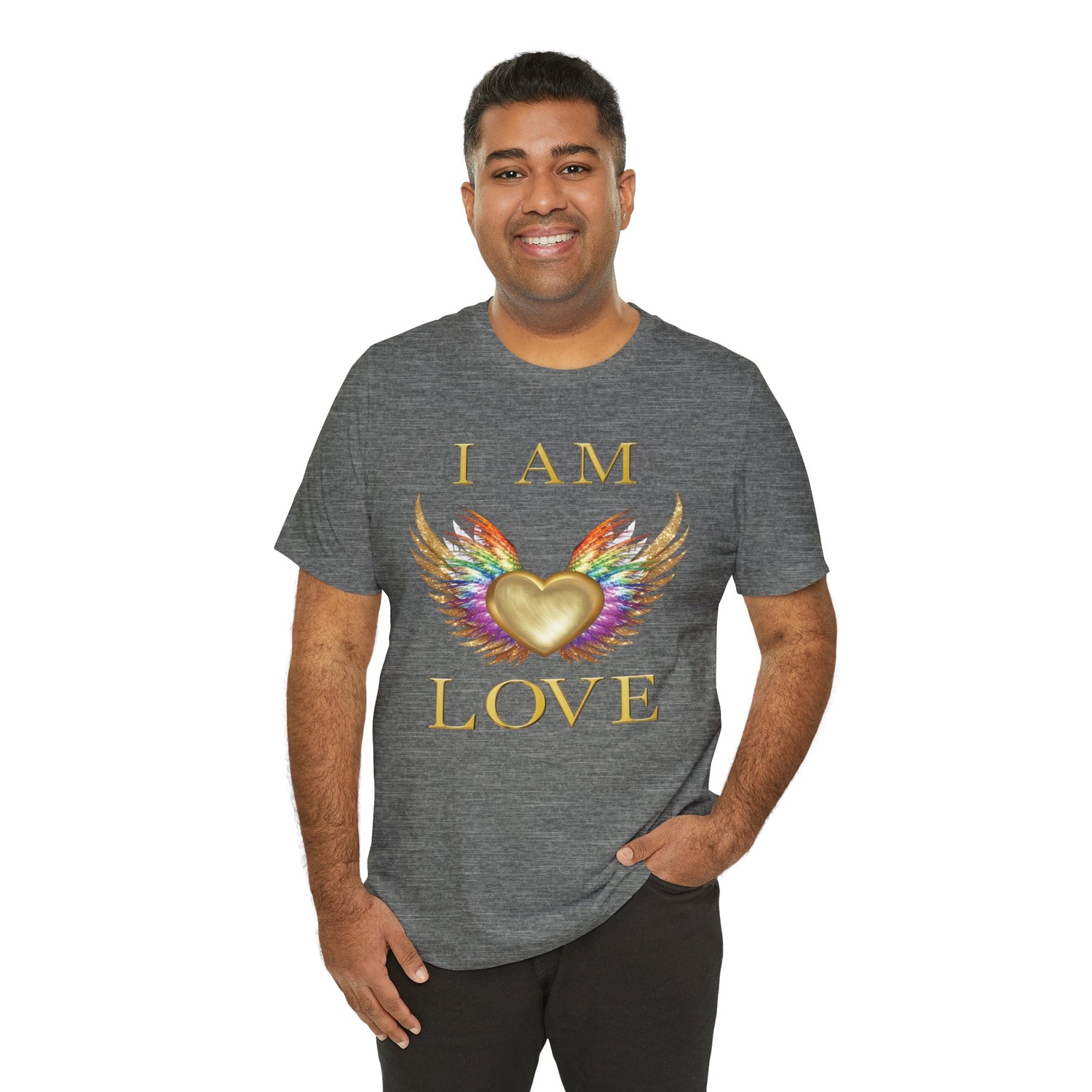 I am Love Angel Wings Short Sleeve Tee