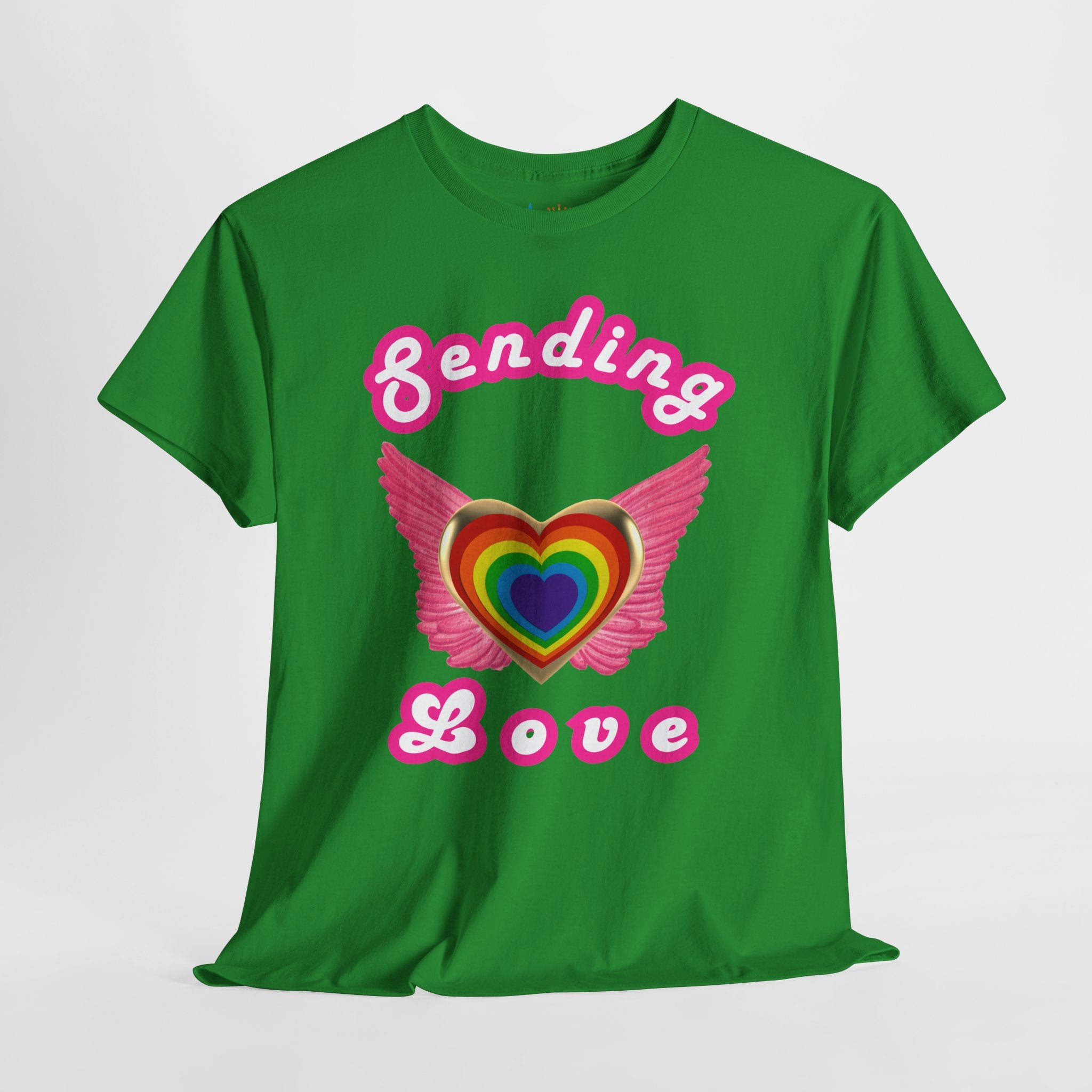 Sending Love Inspirational Heavyweight Unisex Tee