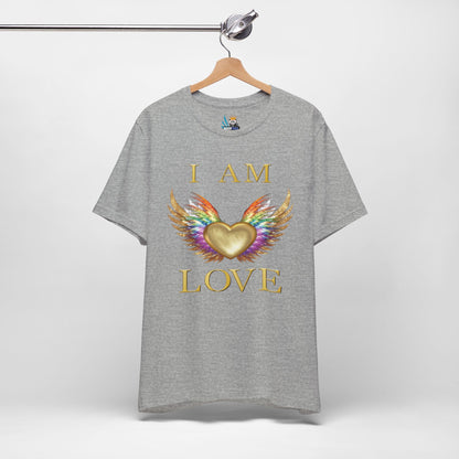 I am Love Angel Wings Short Sleeve Tee