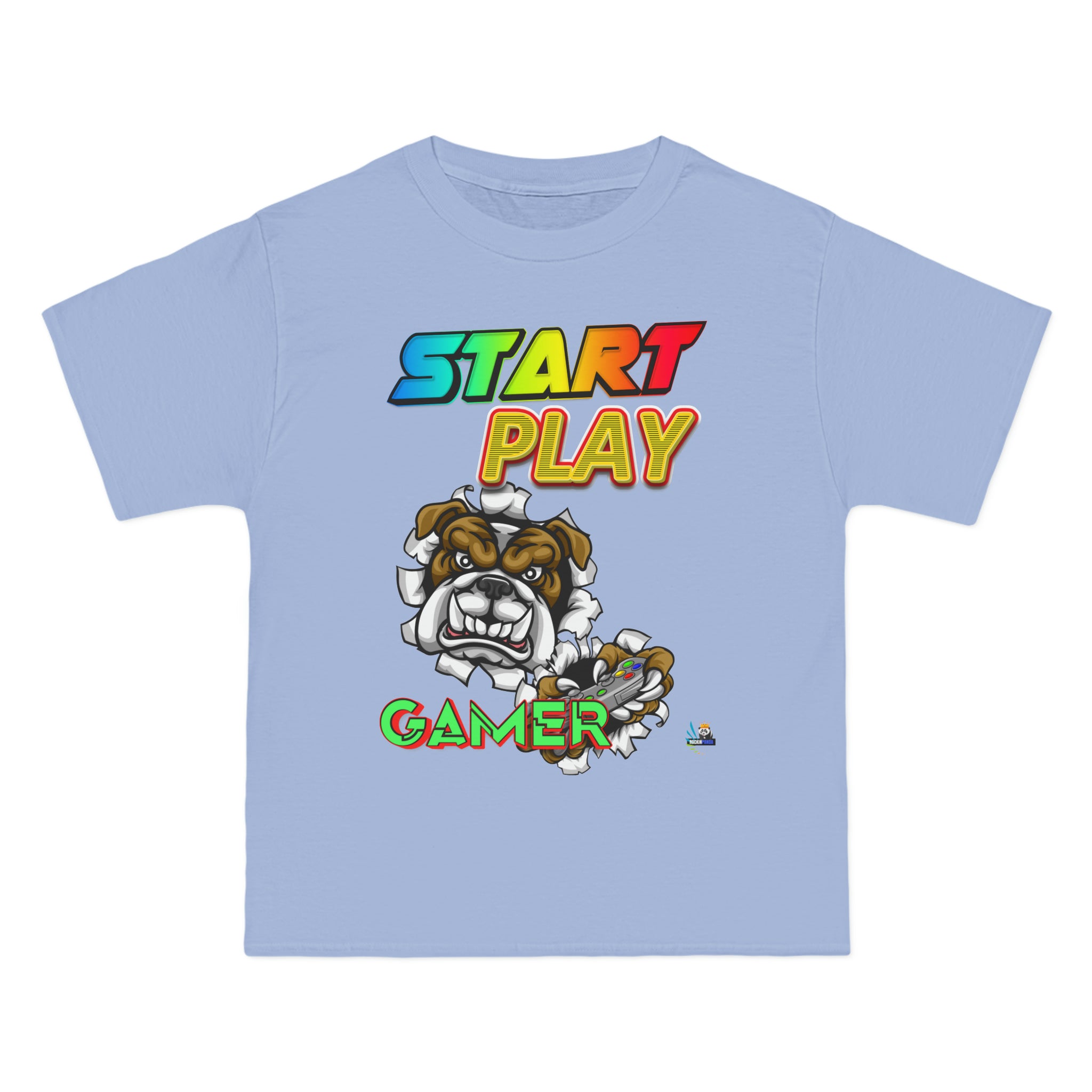 Camiseta para juegos unisex de peso pesado Start Play Bulldog Edition