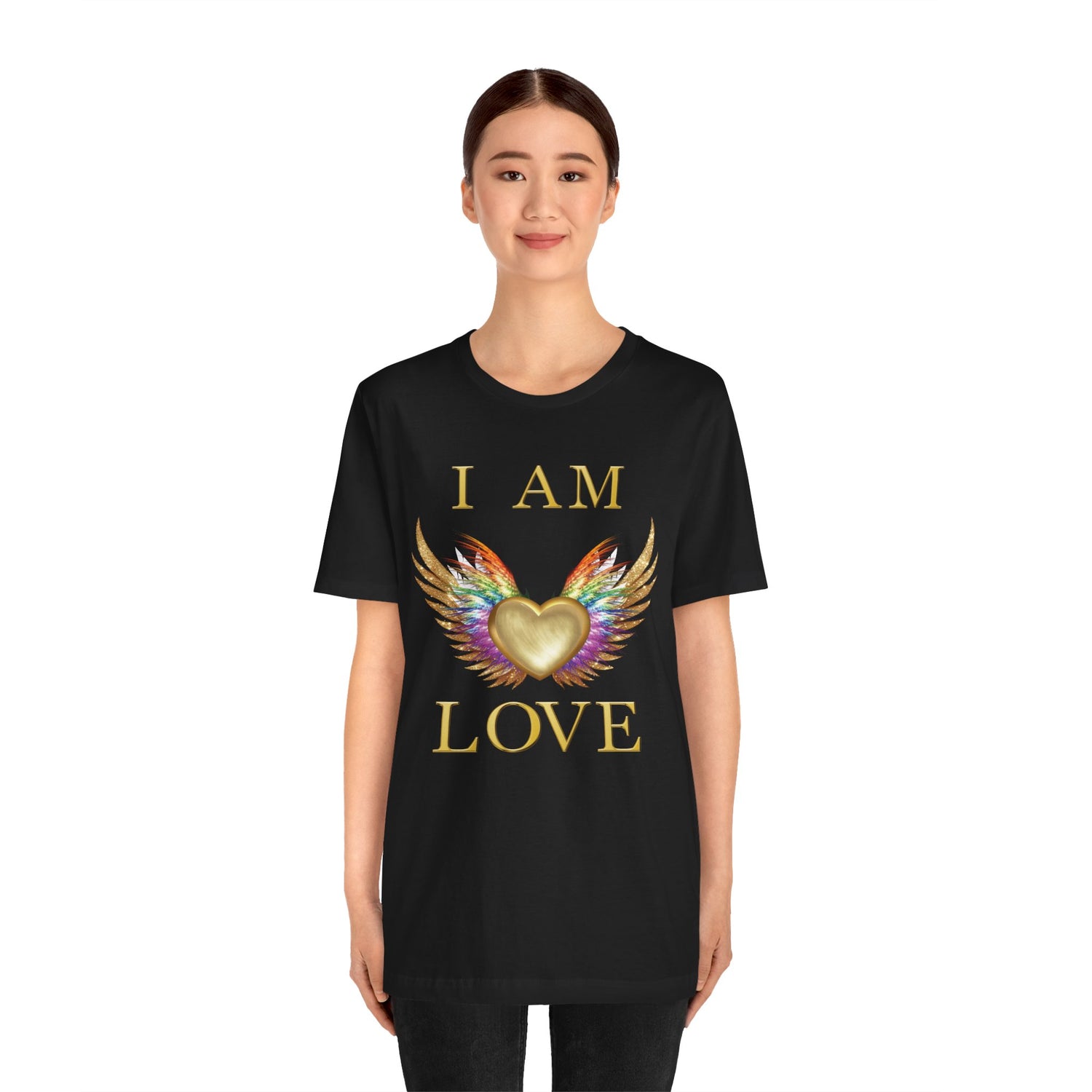 I am Love Angel Wings Short Sleeve Tee