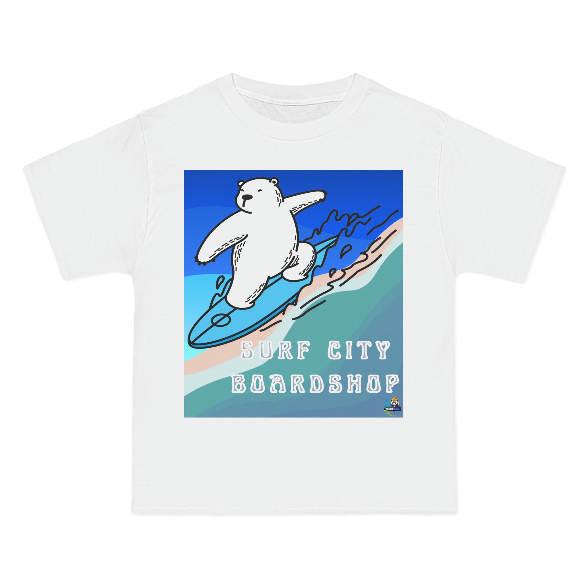 Surf City Boardshop Polar Bear Mascot Unisex Heavyweight Tee