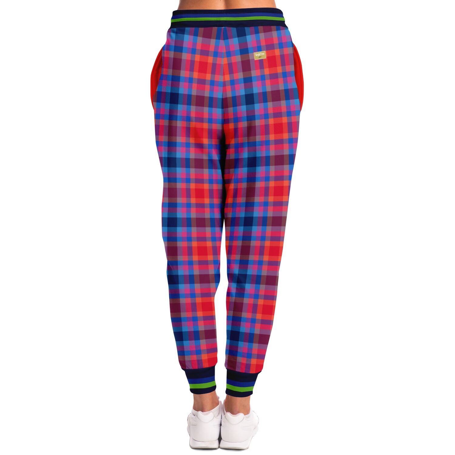 Red Dawn Plaid Eco-Poly Unisex Joggers