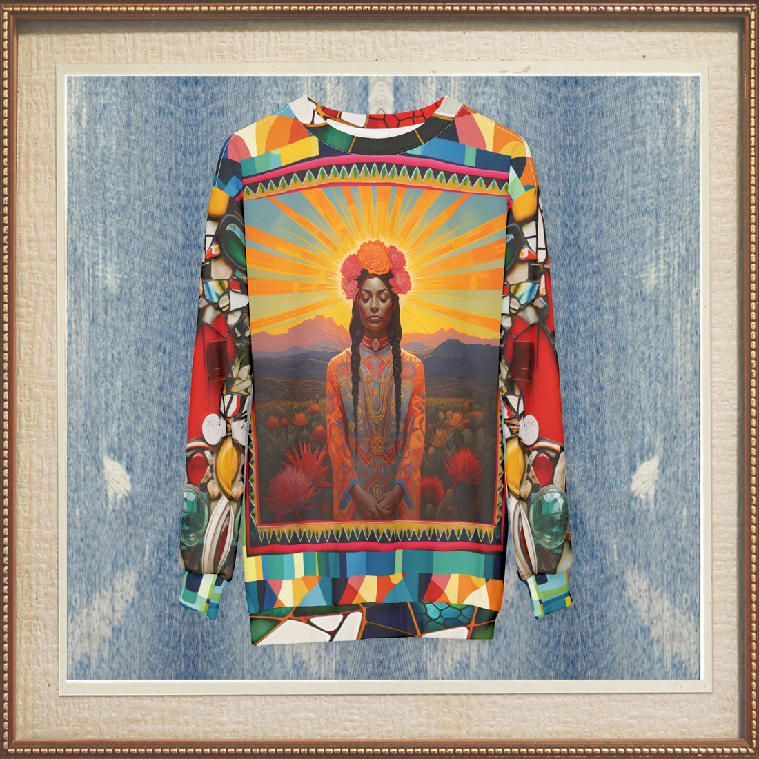 Goddess of the Harvest Mexican Chicomecōātl Unisex Sweatshirt (Gold Label)