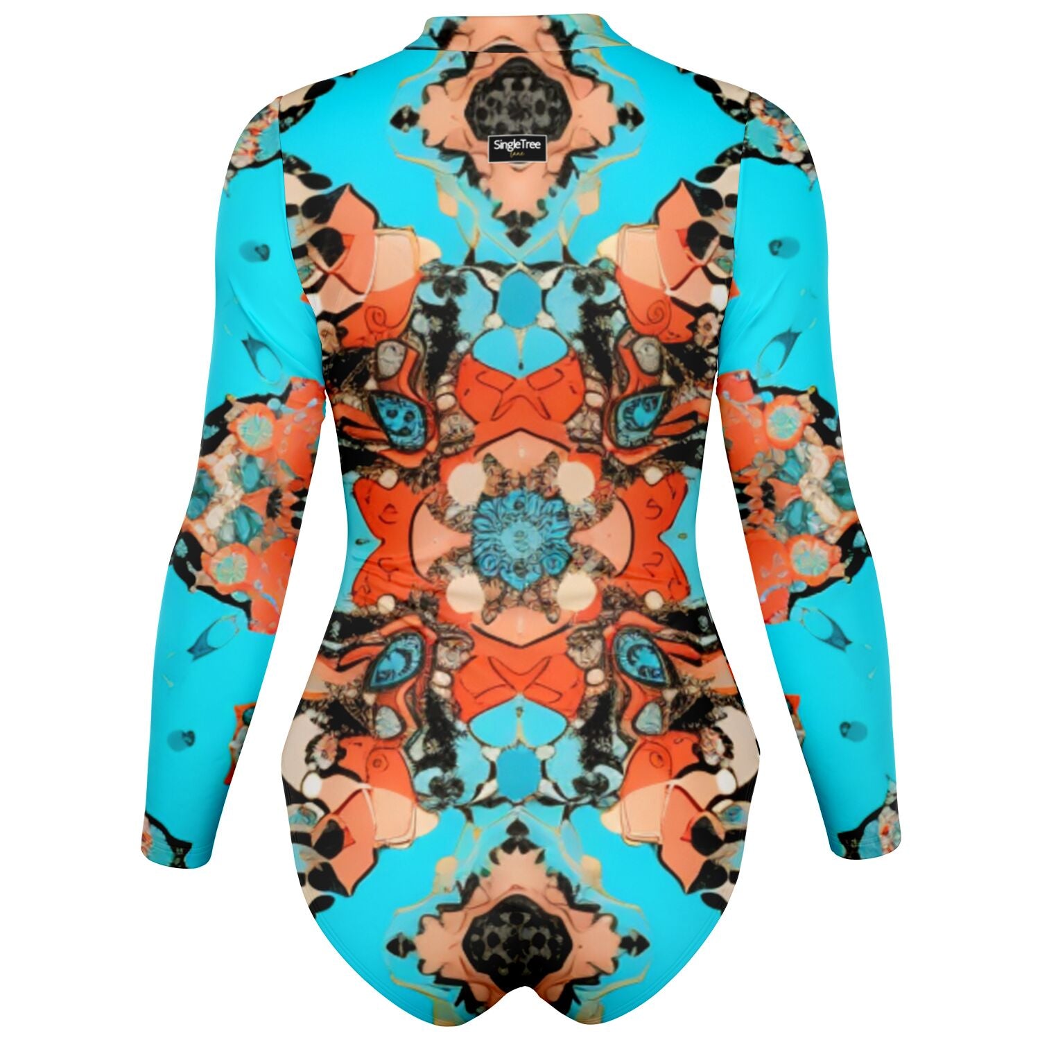 Coral Reef Turquoise Batique Long Sleeve Bodysuit