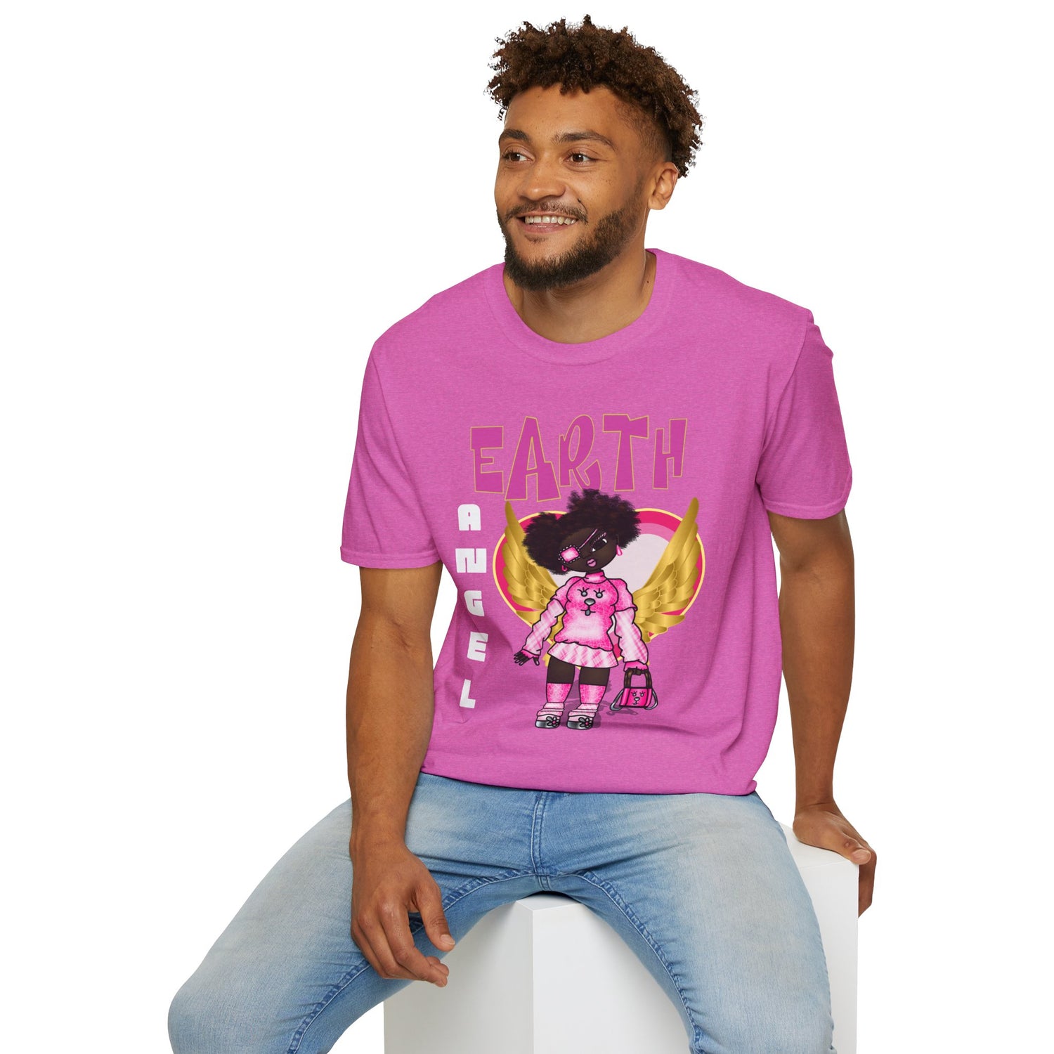 Earth Angel Natural Hair Edition Unisex Softstyle T-Shirt