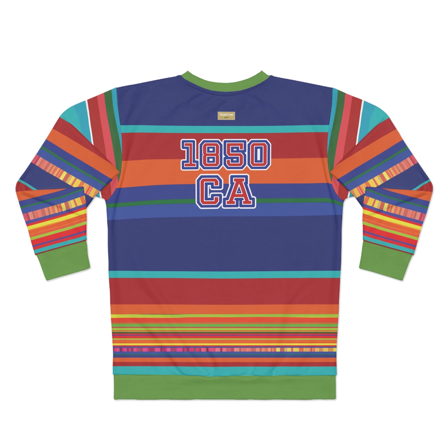 California 1850 Marine Blue Rugby Stripe Unisex Sweatshirt