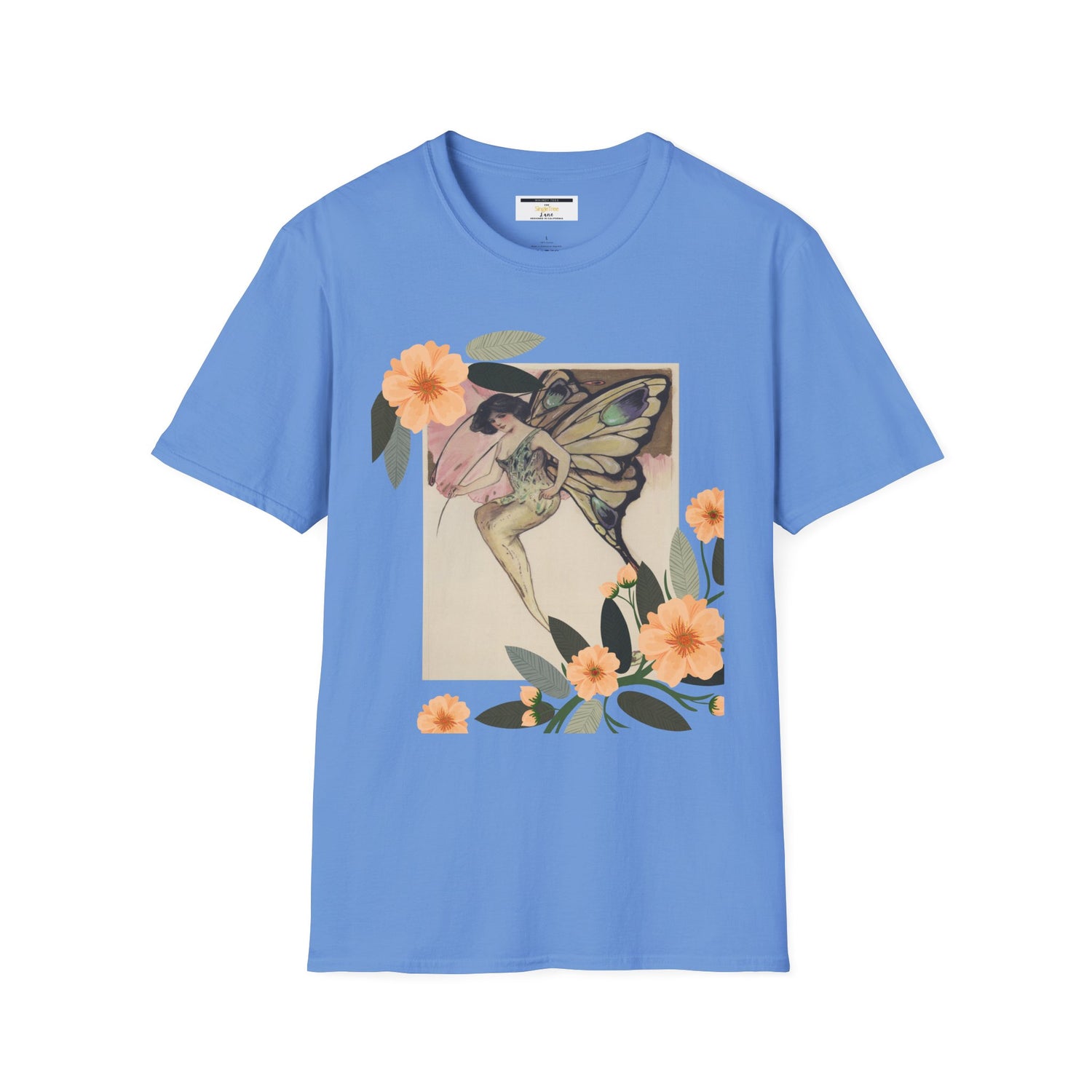 Elusoriness Floral Butterfly Unisex Softstyle T-Shirt