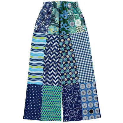 Mykonos Floral Patchwork Eco-Poly Wide Leg Pants