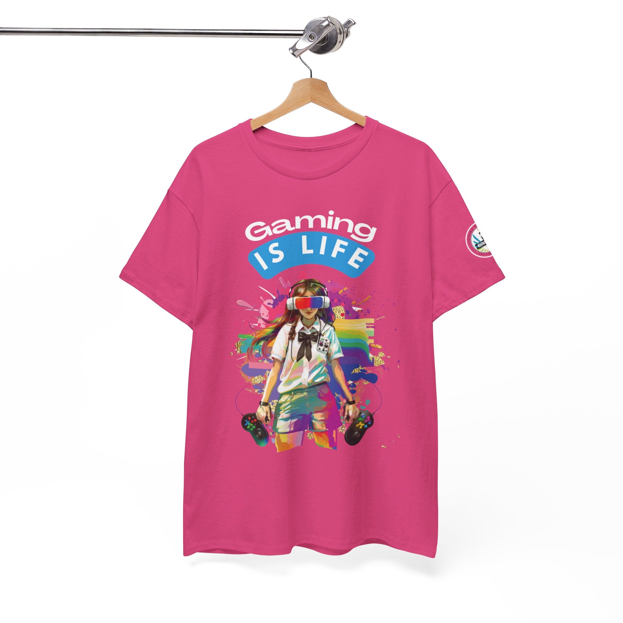 Gaming is Life - Girl Gamer Unisex Heavy Cotton Tee