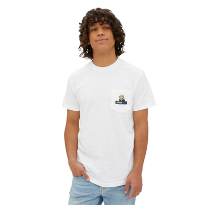 California Dreamin Ocean Wave Stripe Heavyweight Unisex Pocket T-Shirt