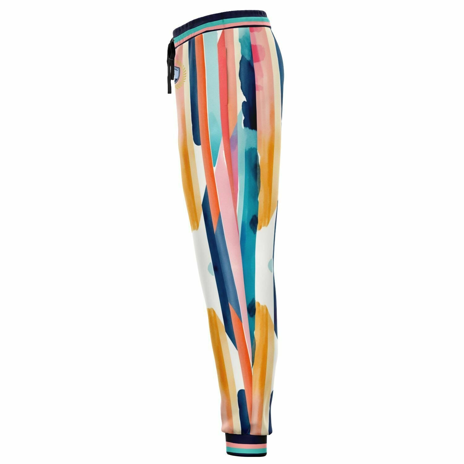 Pink Colorblock Rain Abstract Stripe Eco-Poly Unisex Joggers