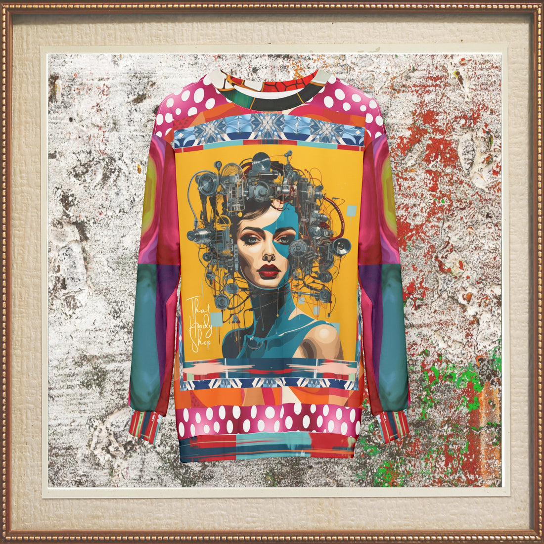 The Hybrid - Girl Machina in Yellow Unisex Sweatshirt (Gold Label)