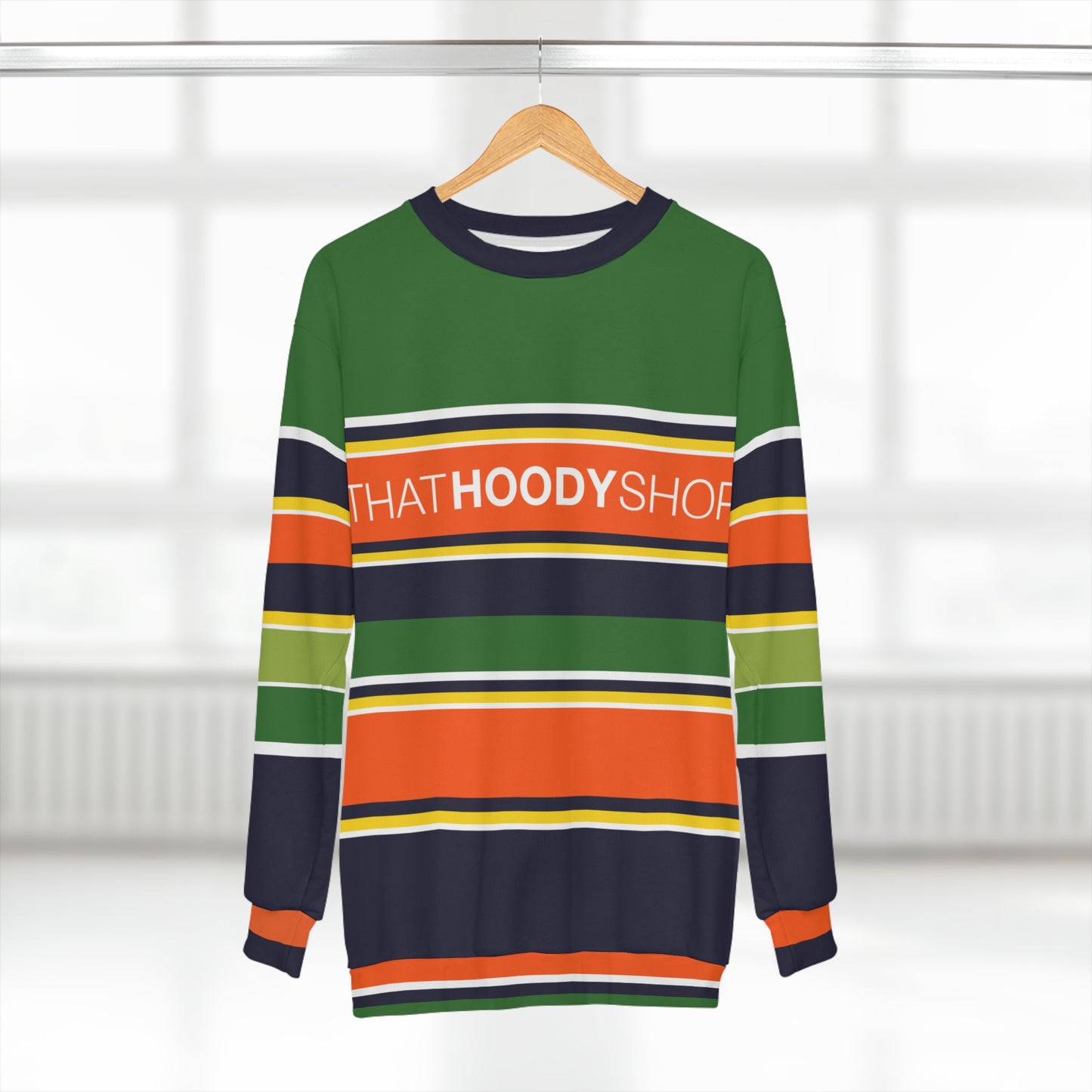 Snappy Pappy Orange Barbarian Rugby Stripe Unisex Sweatshirt