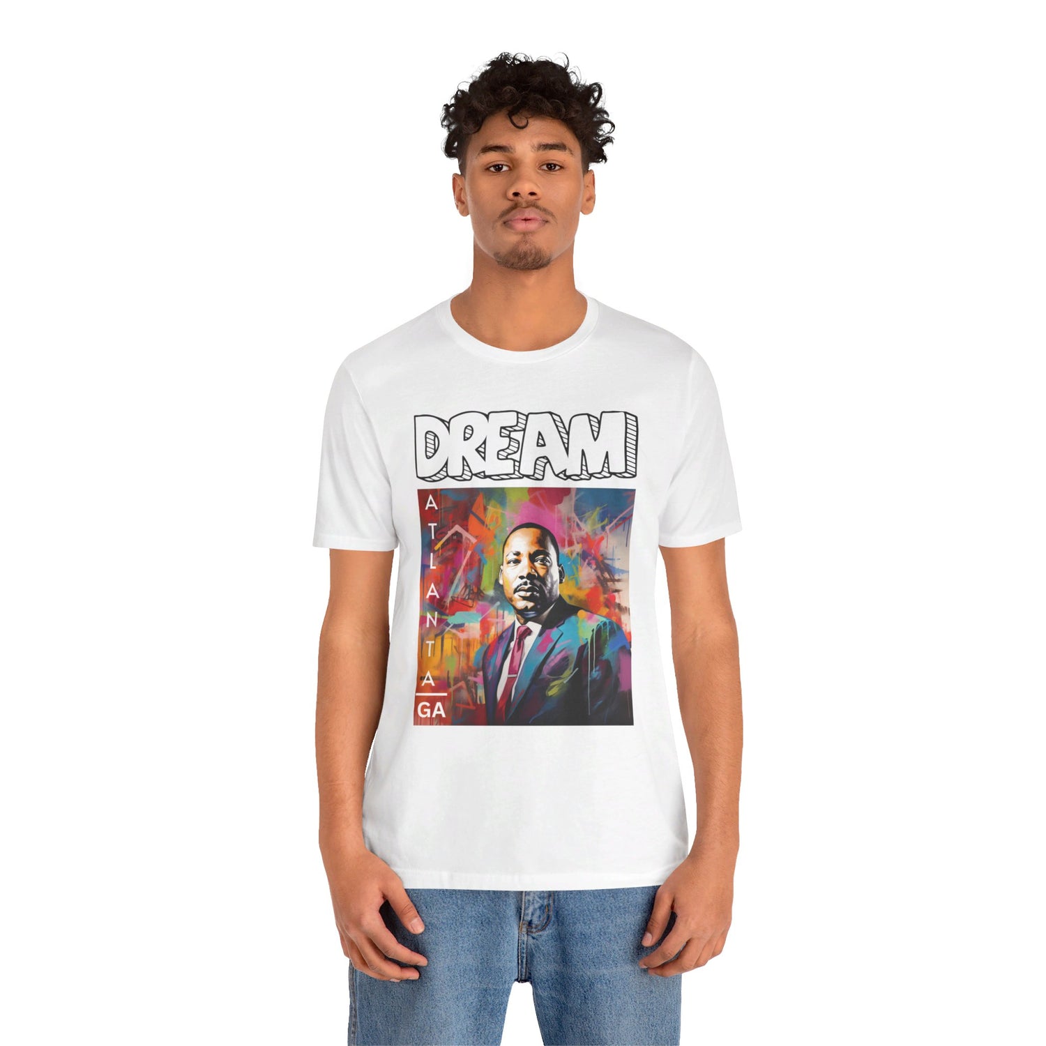 MLK Jr Dream Graffiti Art Unisex Short Sleeve Tee