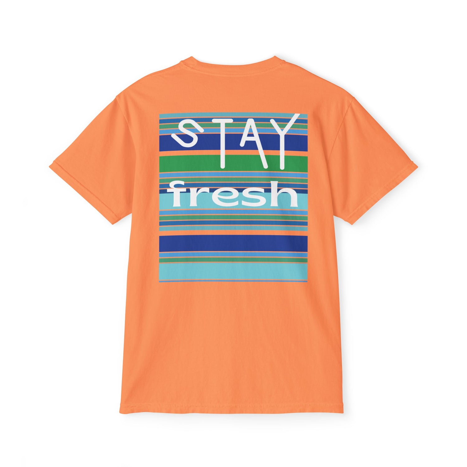 Stay Fresh Laguna Stripe Heavyweight Unisex Pocket T-Shirt