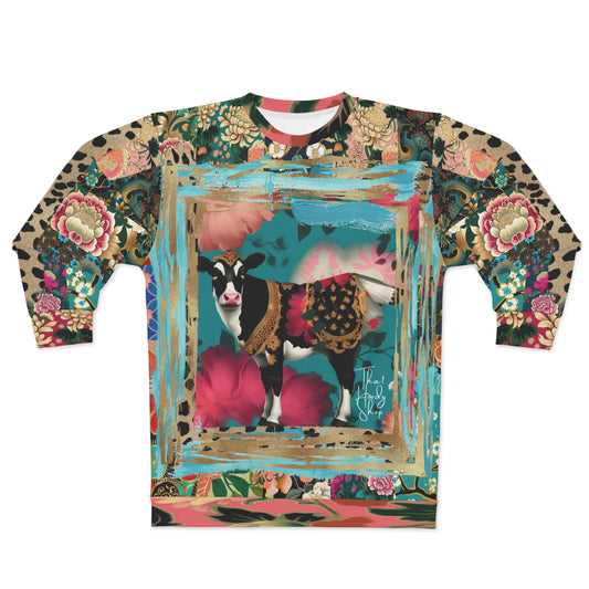 Sacred Chinese Cow Animal Print Unisex Sweatshirt