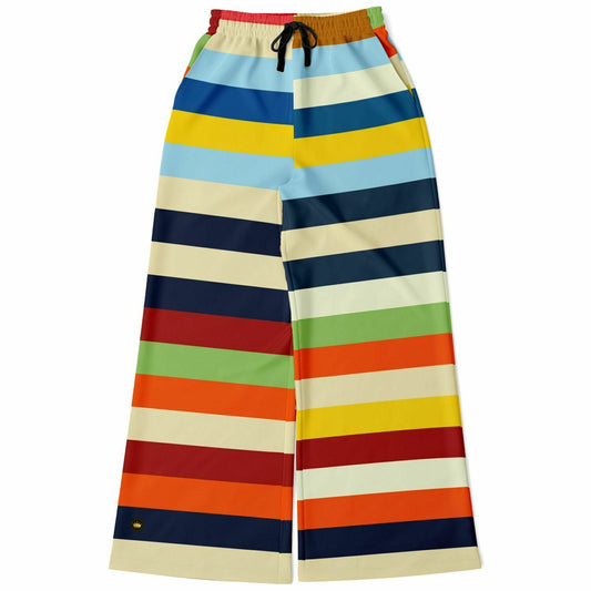 Vasona Rugby Stripe Pantalones anchos de poliéster ecológico 