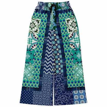 Mykonos Floral Tile Eco-Poly Wide Leg Pants