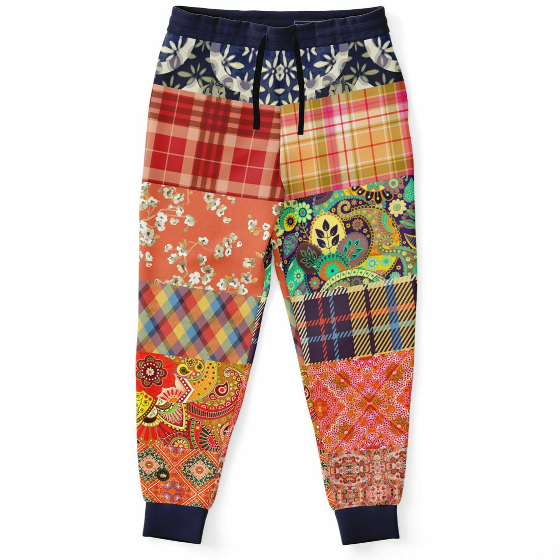 Joggers unisex Guan Yin Compassion Patchwork Eco-Poly 