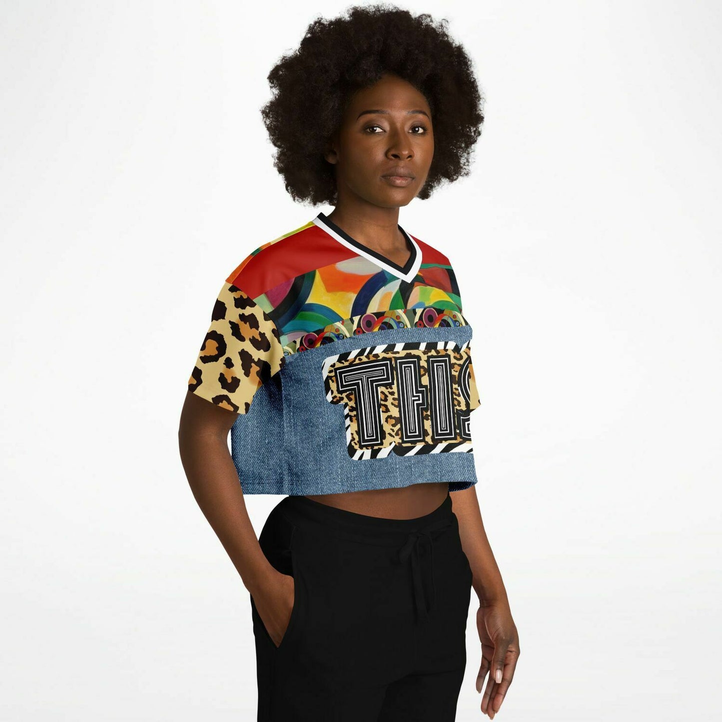 Afro-Queen Solace THS Leopard Eco-Poly Crop Jersey
