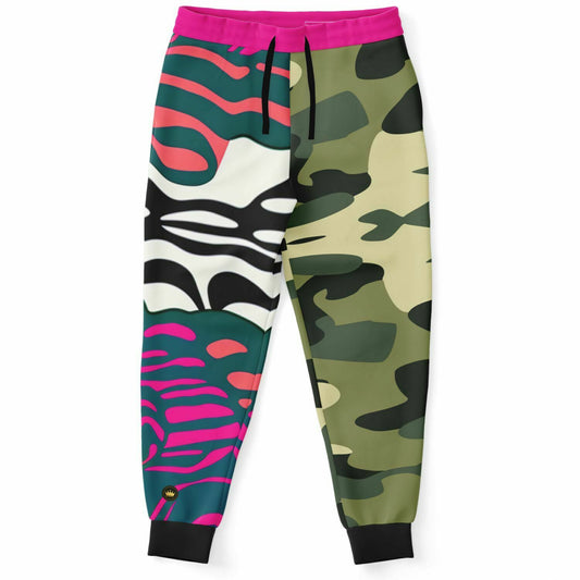 Psychedelic Peach Zebra Eco-Poly Camo Unisex Joggers