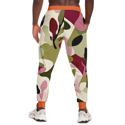 Pink Tulip Abstract Eco-Poly Camo Unisex Joggers