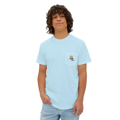 California Dreamin Ocean Wave Stripe Heavyweight Unisex Pocket T-Shirt