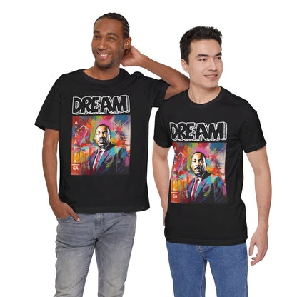 MLK Jr Dream Graffiti Art Unisex Short Sleeve Tee