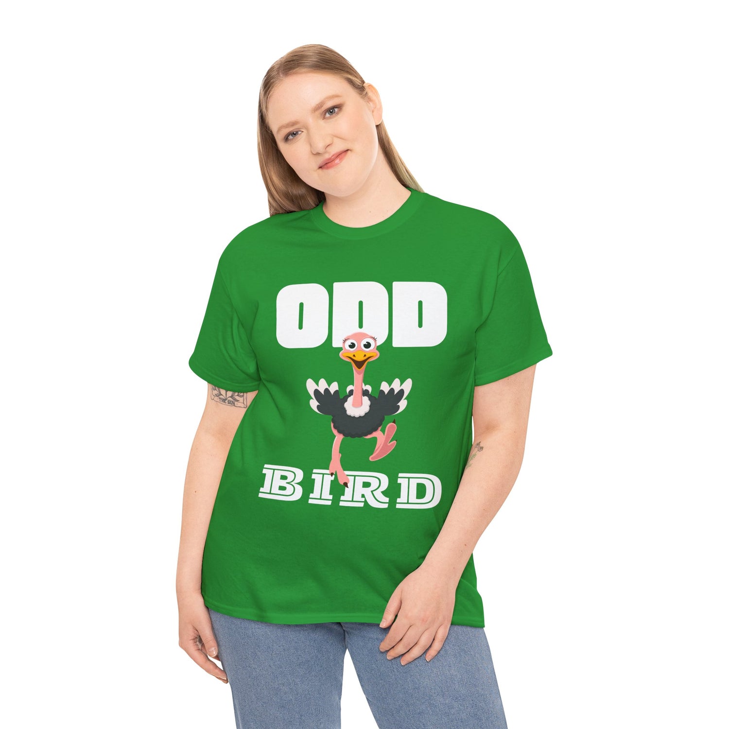 Plain Odd Bird Ostrich Heavyweight Unisex Tee