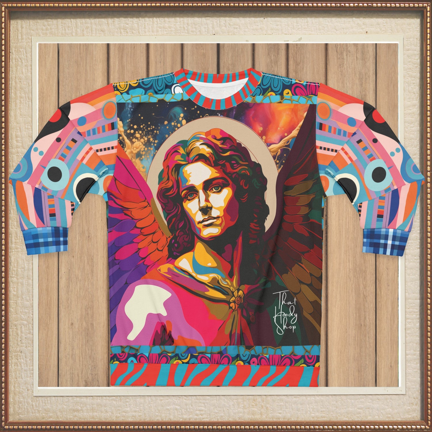 Archangel Michael in Vibrant Reflection Unisex Sweatshirt (Gold Label)