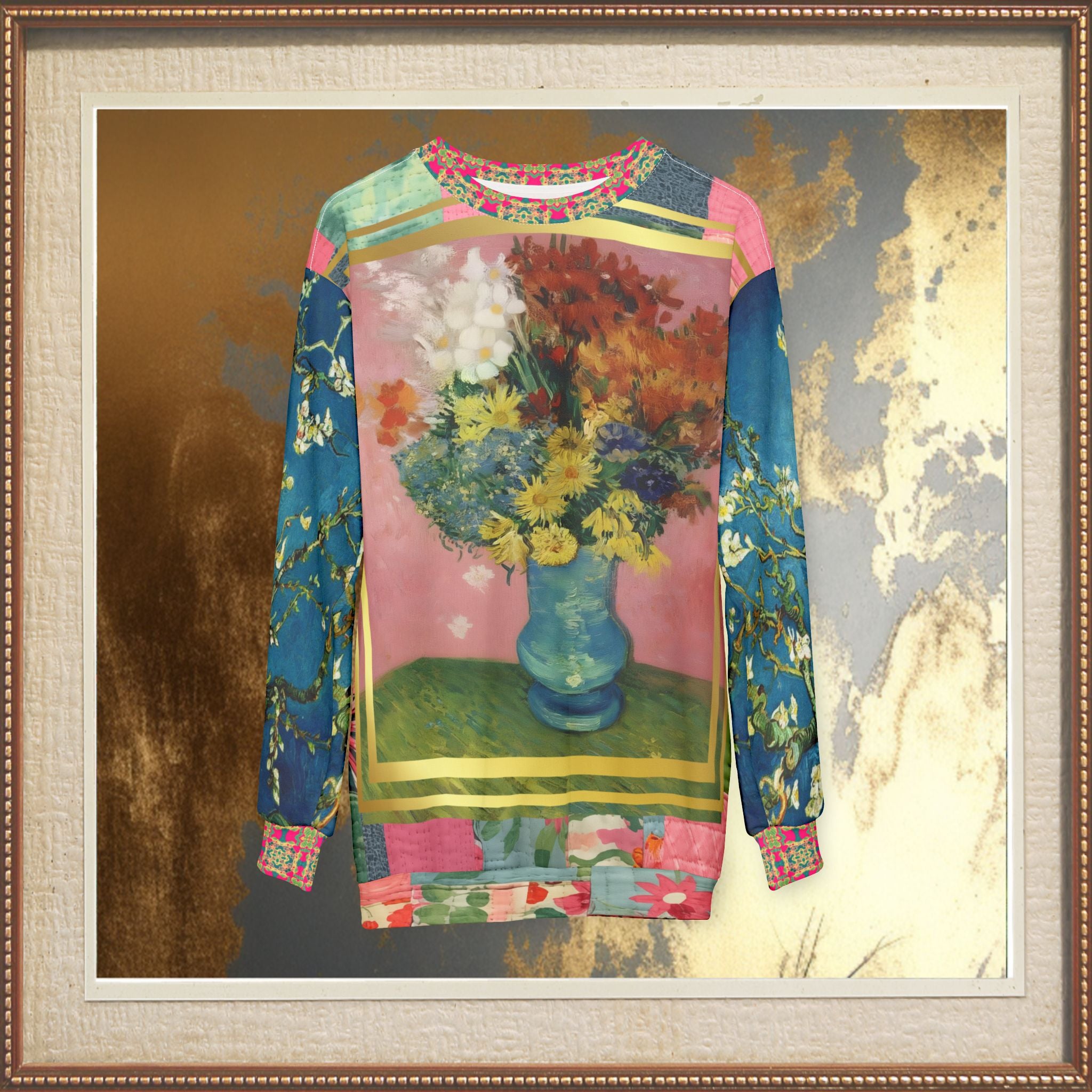 Flowers in Blue Vase -  Van Gogh Unisex Sweatshirt (Gold Label)