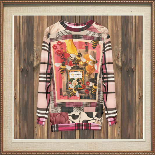 Poison Bee Juice Plaid Floral Tweed Unisex Sweatshirt