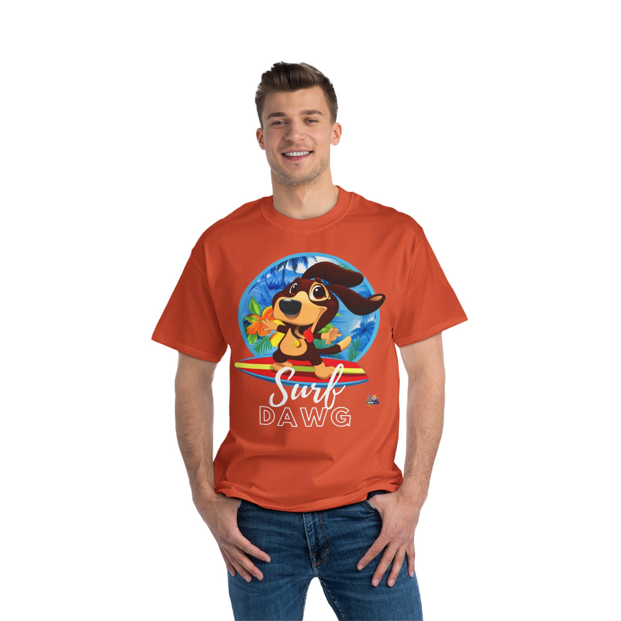 Camiseta pesada estilo hawaiano Surf Dawg