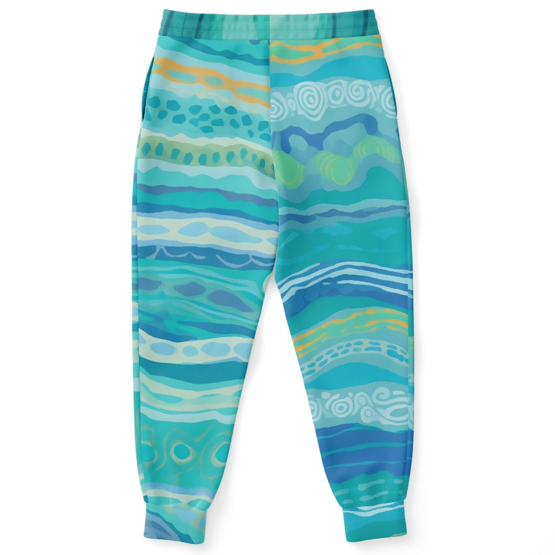 Joggers unisex de poliéster ecológico Bahamian Blue Waves