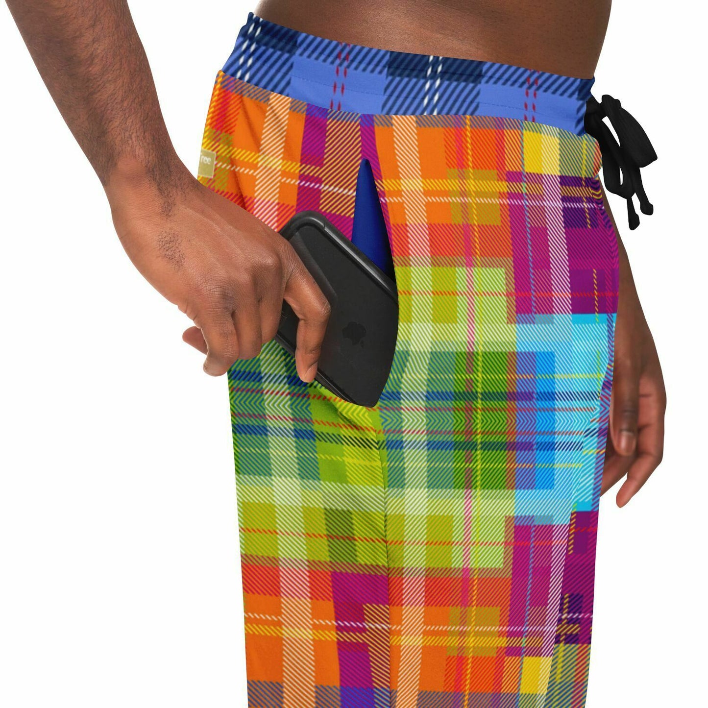 Creole Queen Bright Madras Plaid Eco-Poly Unisex Joggers