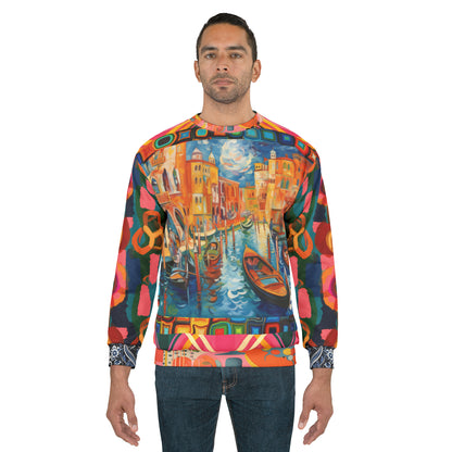 Vacation in Venezia Impressionistic Art Unisex Sweatshirt (Gold Label)