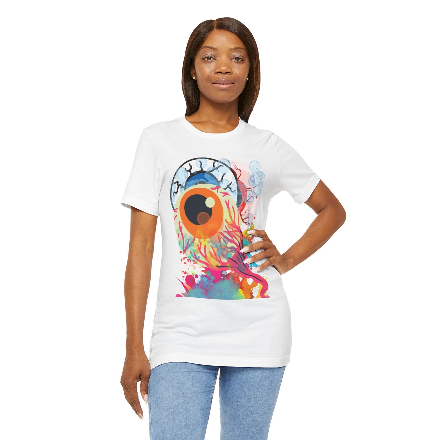 Eyes in Abstract Unisex Short Sleeve Tee