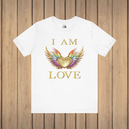 I am Love Angel Wings Short Sleeve Tee