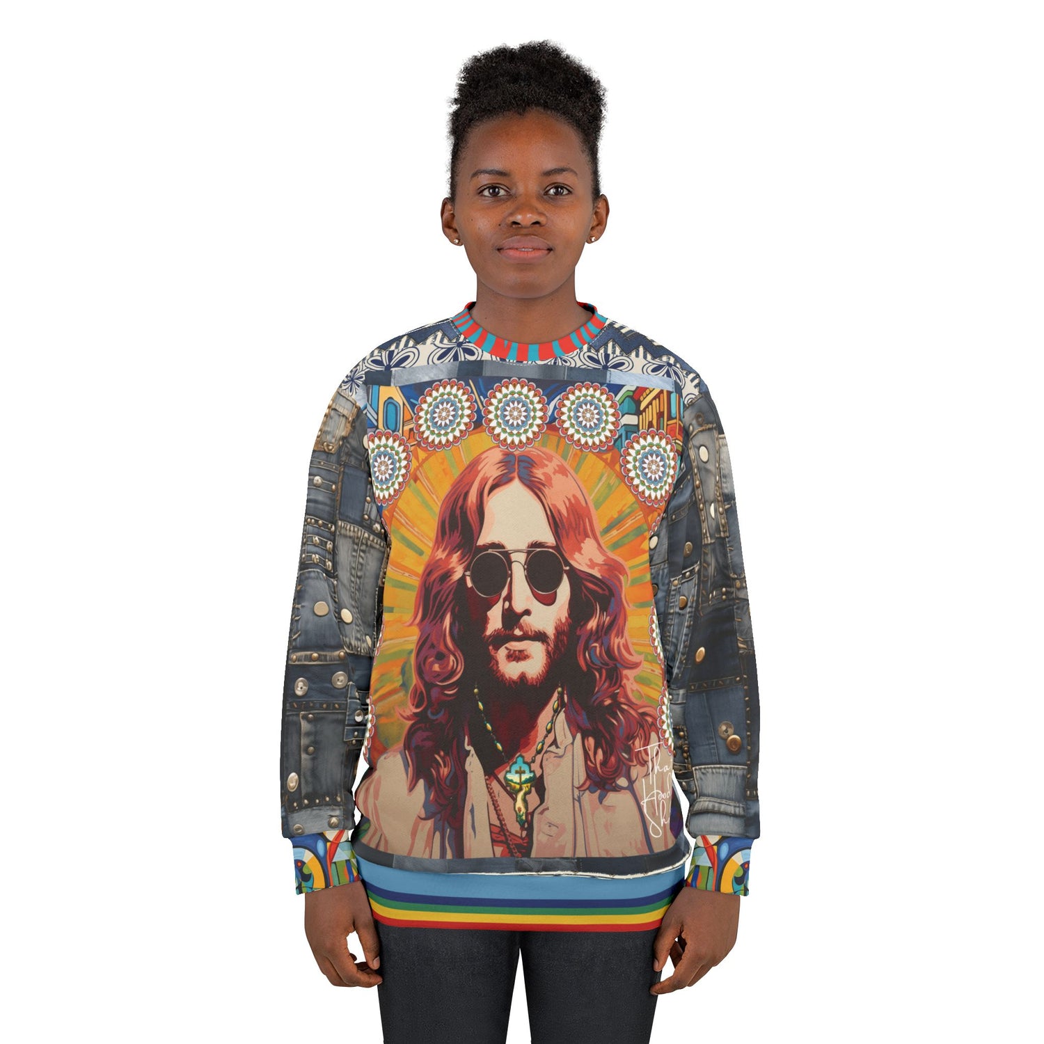 Jesus of Nazareth Retro Woodstock Edition Unisex Sweatshirt (Gold Label)