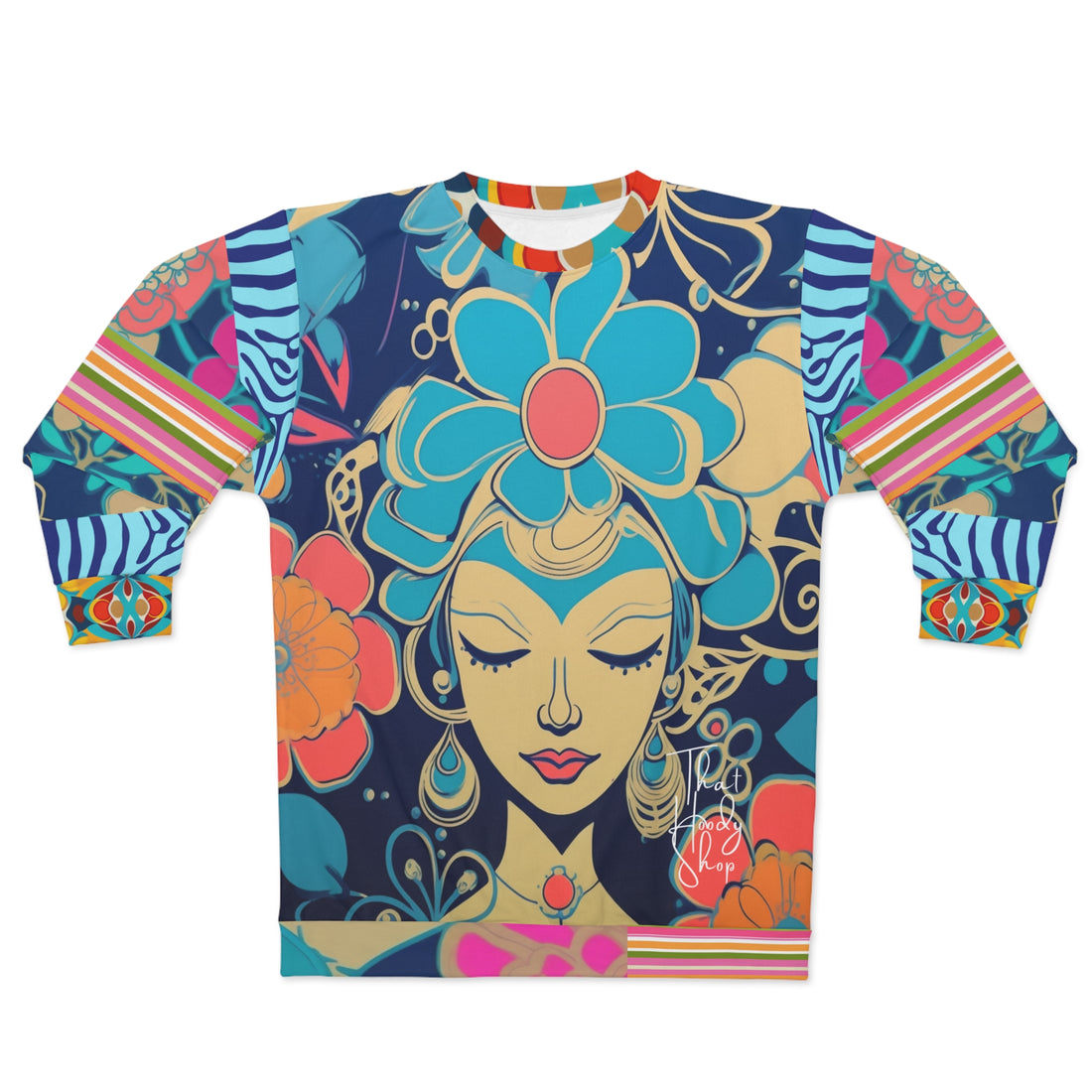 Sudadera unisex Blue Divine Floral Girl