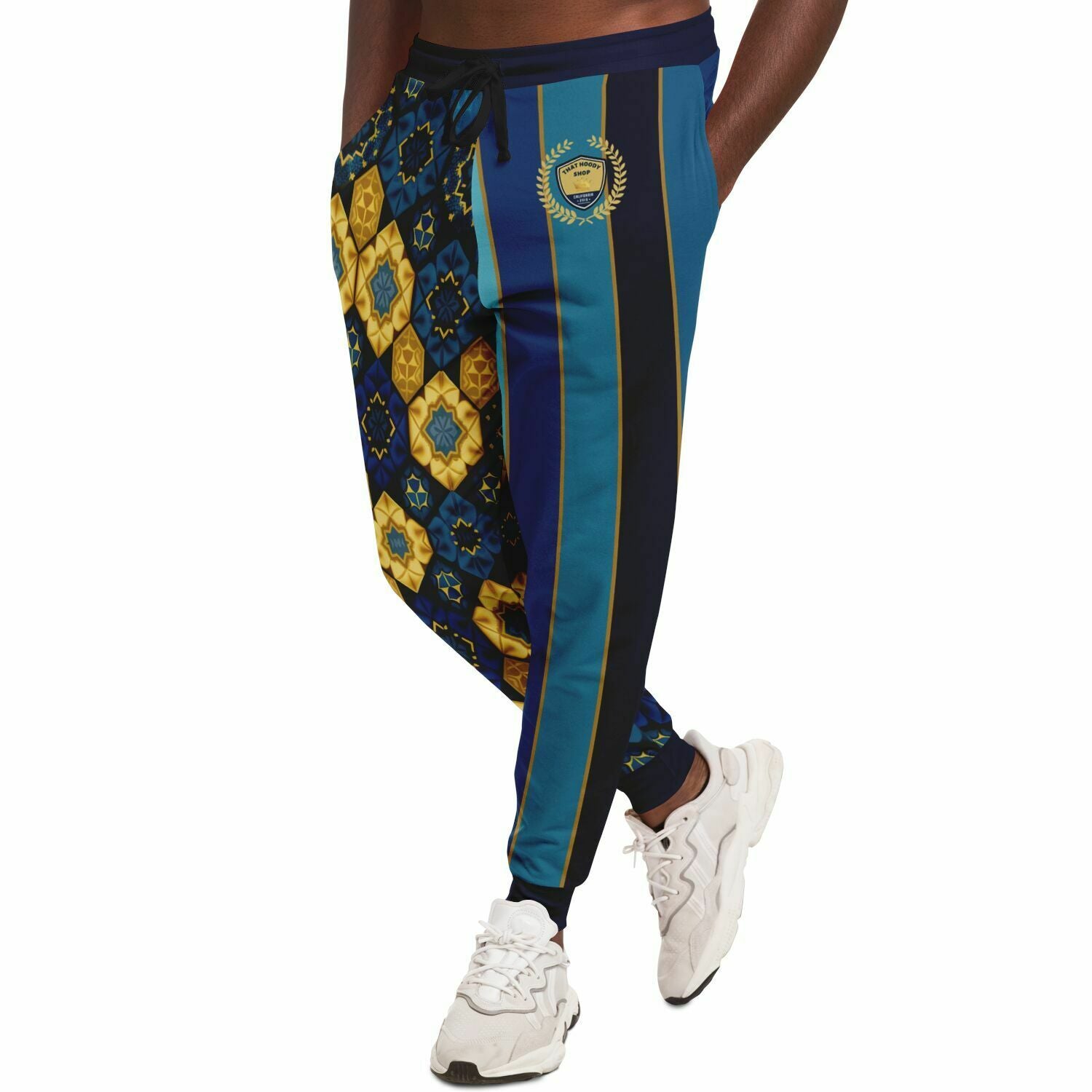 Joggers unisex de poliéster ecológico con rayas de rugby barrocas Rear Admiral 