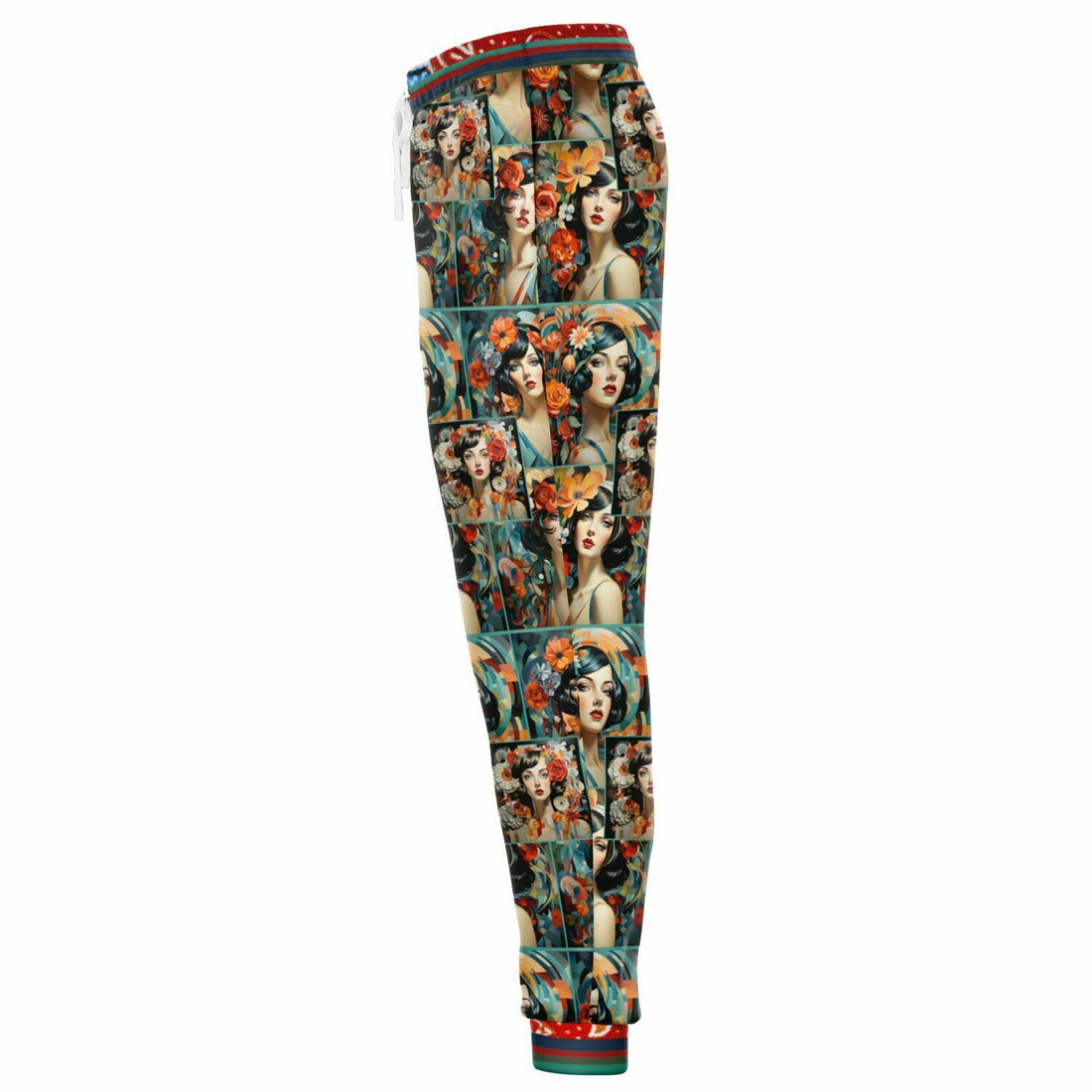 Sweet Clementine Art Deco Girl Panorámico Eco-Poly Joggers unisex 