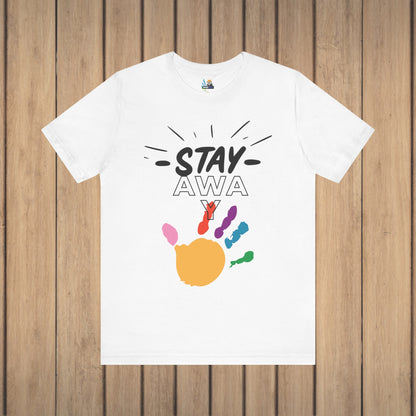 Stay Away Rainbow Hand Unisex Short Sleeve Tee