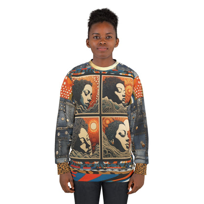 Light of a Nation Natural Woman Quadriptych Unisex Sweatshirt (Gold Label)