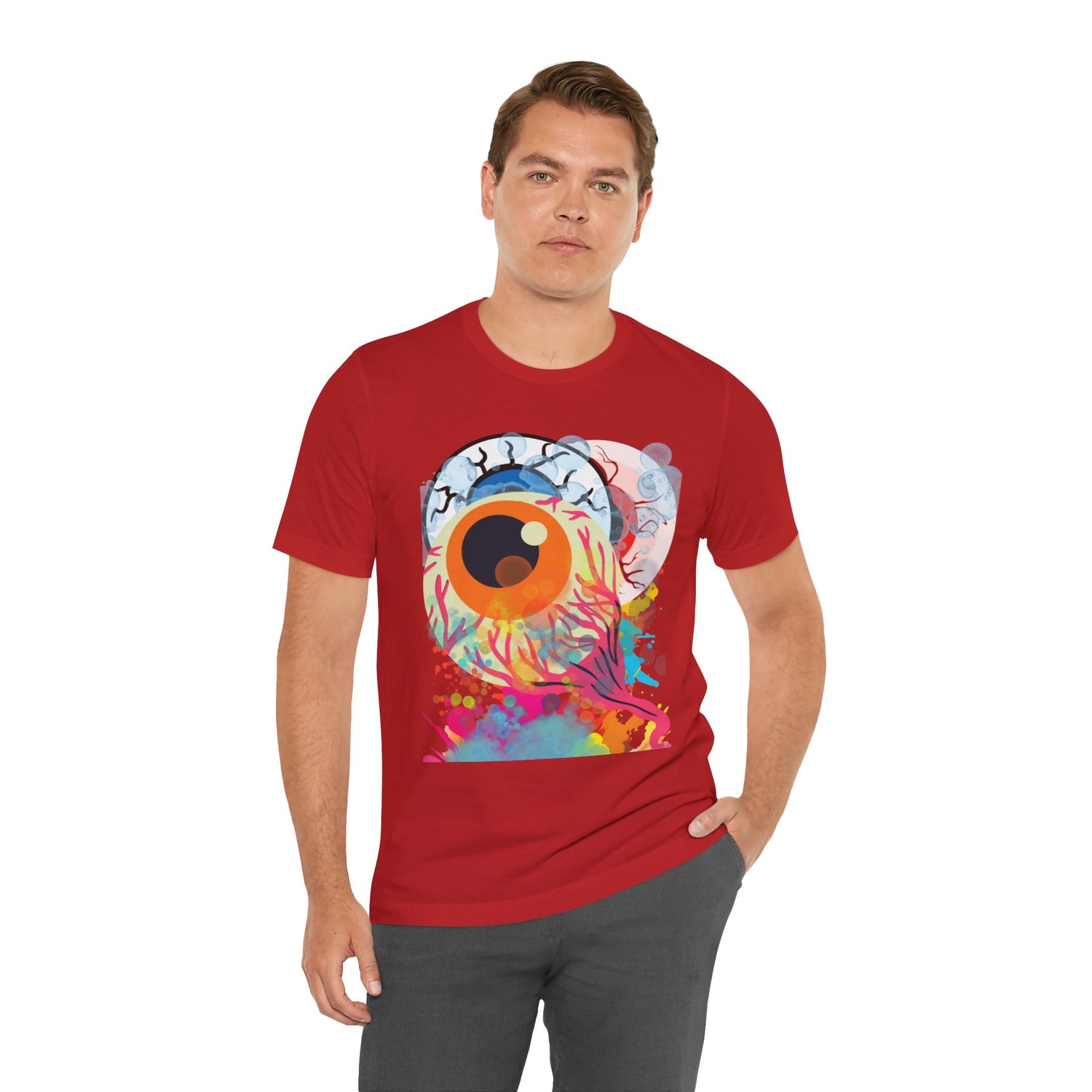 Eyes in Abstract Unisex Short Sleeve Tee